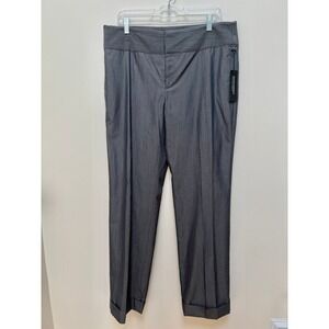 BR Womens 12 Trousers Gray Martin Fit Pants Straight Leg Wool Blend Cuffed